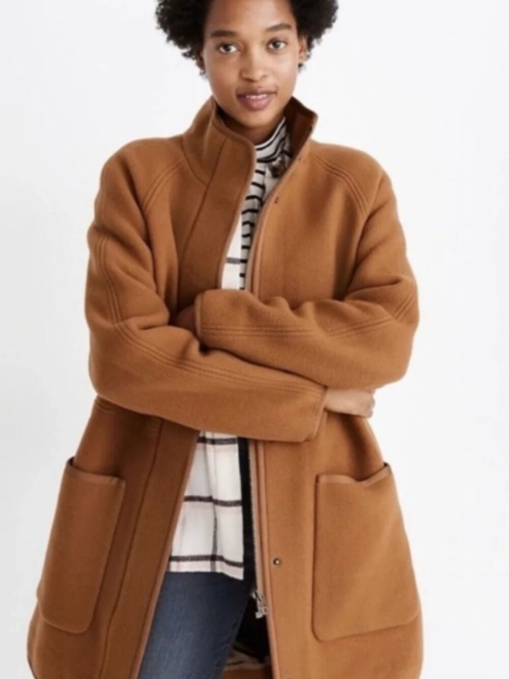 Madewell Womens' Estate Cocoon Coat - Camel - Medium